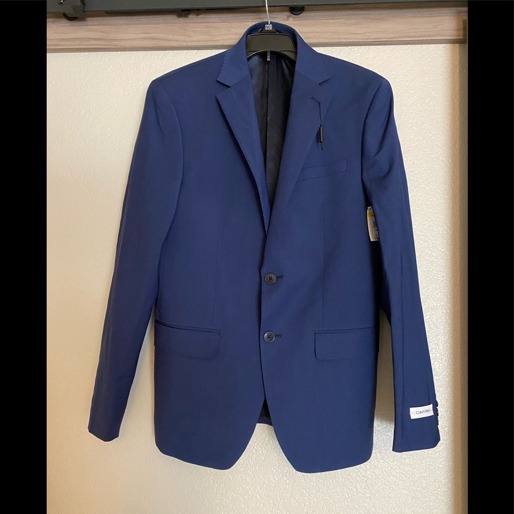 NWT Calvin Klein Navy sport coat 38R
